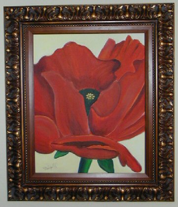 Red Poppy #1 - OKeffe style